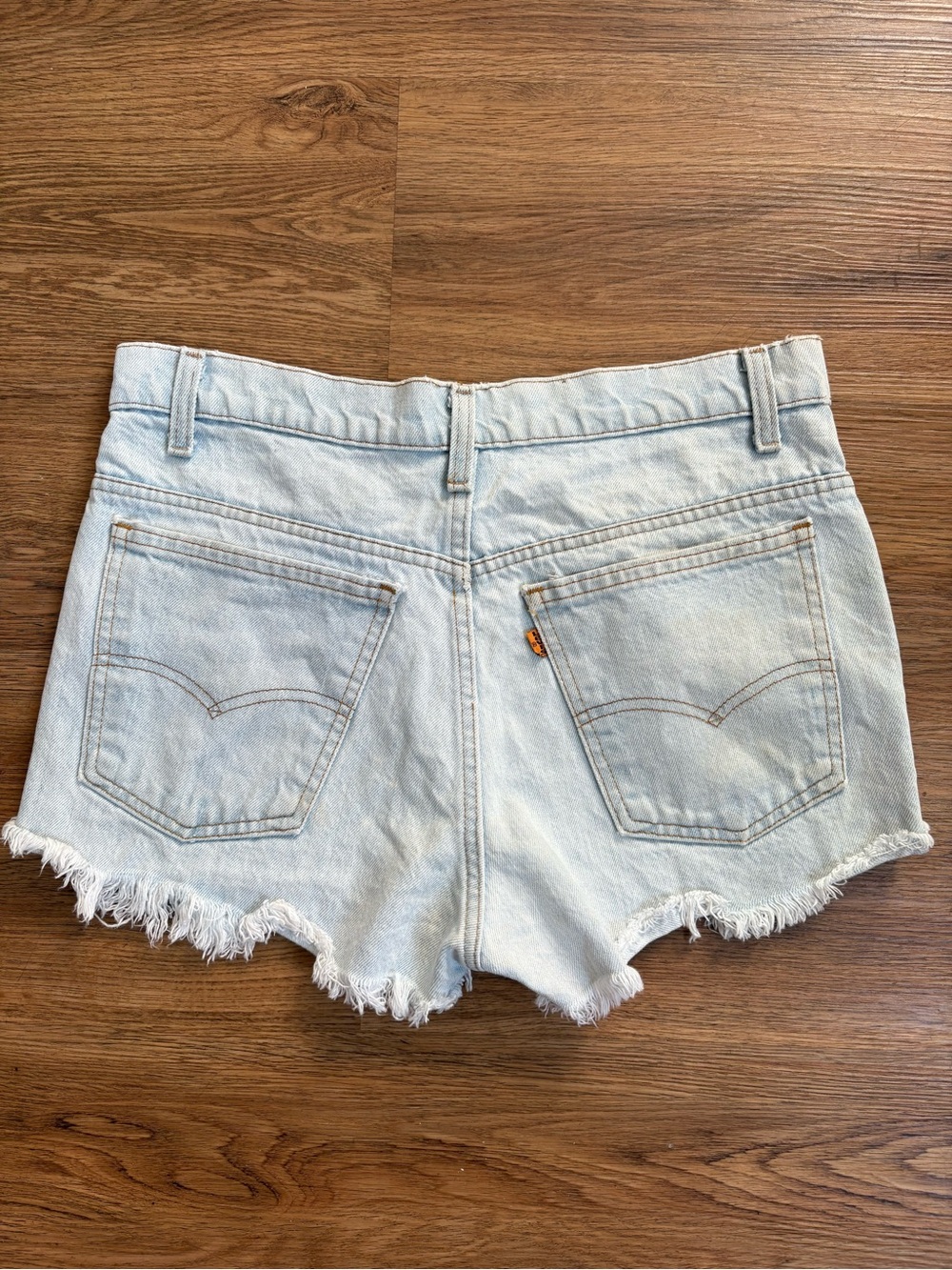 Orange Tab Levi Cutoffs